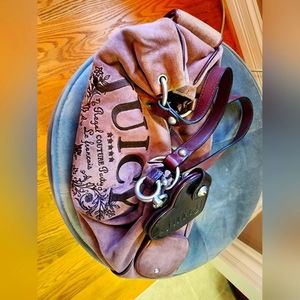 Juicy Couture purse, purple velvet, with attached mirror